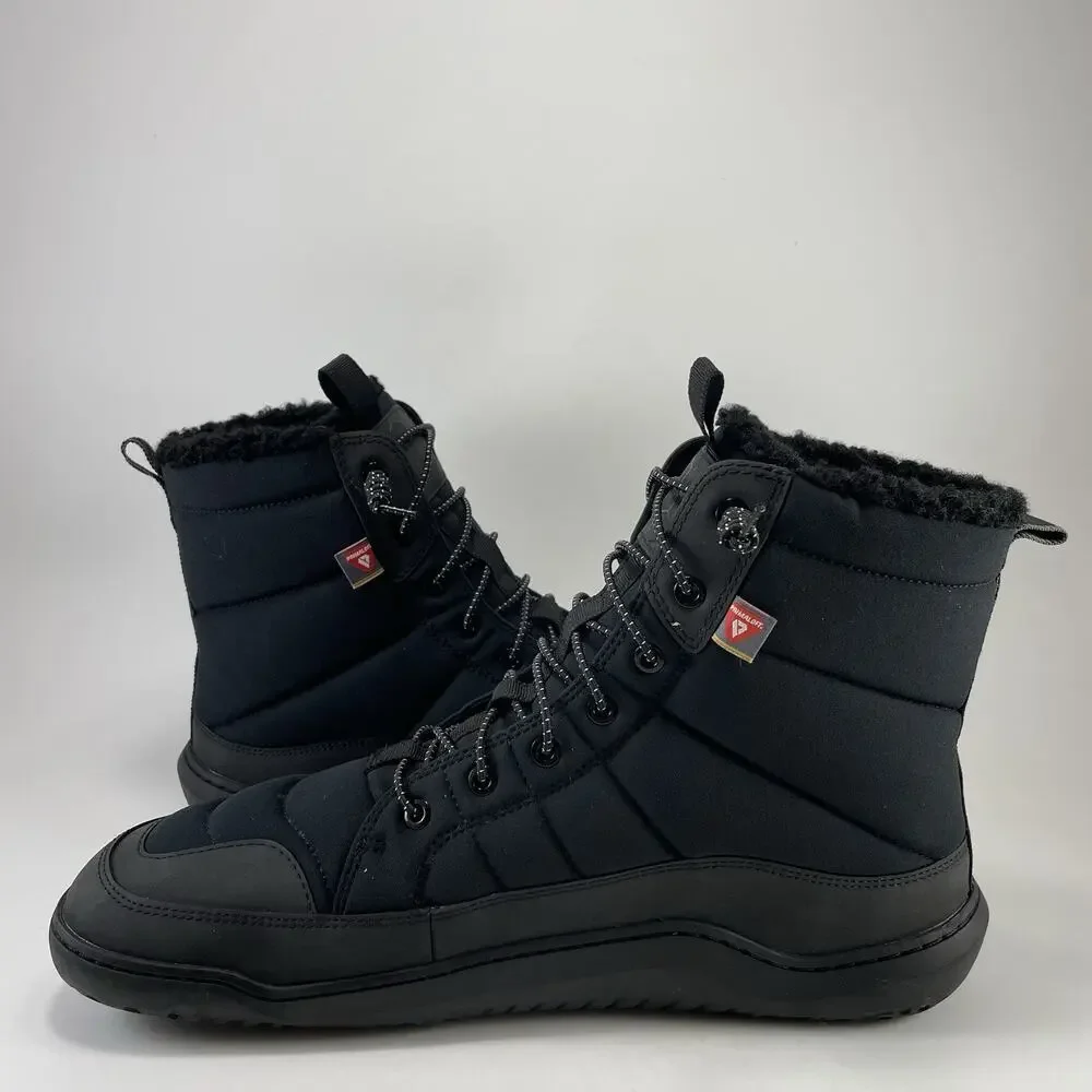 Vivobarefoot Scott Mens US 12 EU 45 Black Insulated Zero Drop Winter Boot